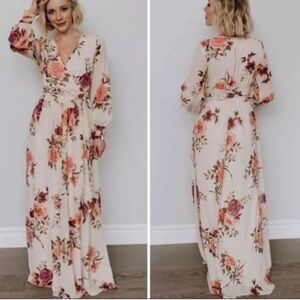 Floral Long Sleeve Maxi Dress